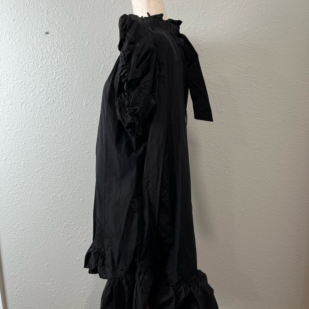 NWT Mud Pie Black Ruffle Mini Dress Size Small - Picture 4 of 5
